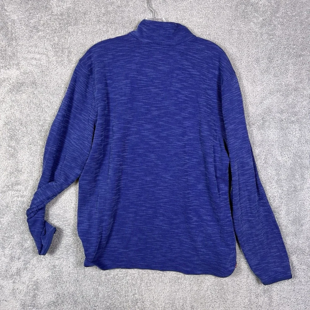 Robert Graham Jacket Mens XL 1/4 Zip Thermal Sweatshirt Classic Fit‎ Knit Ribbed